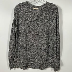 Loft 100% Cotton Knitted Large Crewneck Black And White Size L